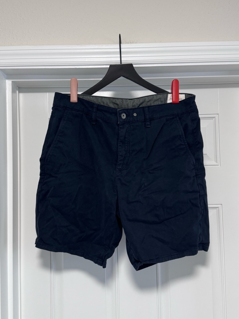 rag & bone New York Mens Chino Shorts Size 34 Salute Navy Blue EUC